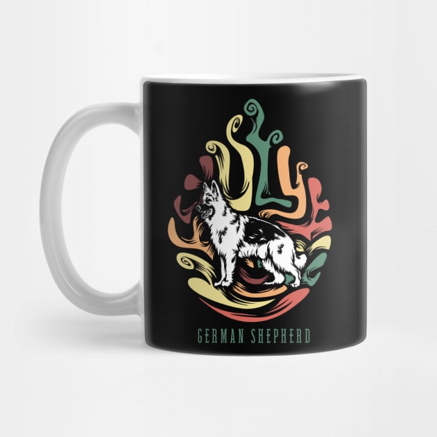 German shepherd | Retro design for Dog Lovers by WearthisWearthat